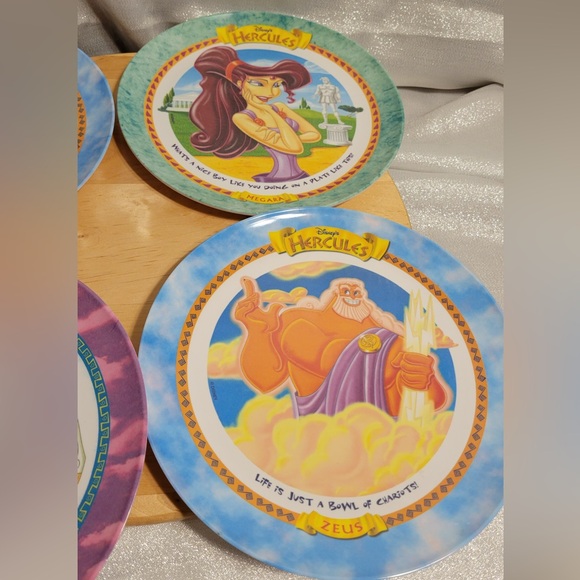 4-Vintage 1997 McDonald's Disney Hercules Collector Plates Zeus, Megara, Pegasus - Picture 7 of 16